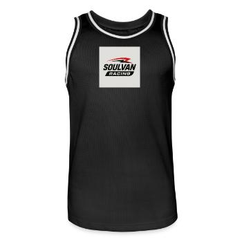 Soulvan Racing Emblem Graphic - Men's Basketball Jersey - black/white - Front - AI Model Male 185 dark (185cm)