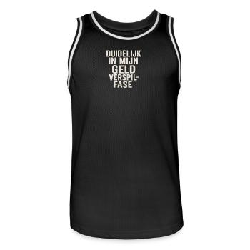 Clairement dans ma phase de gaspillage d’argent - Maillot de basket Homme - noir/blanc - Devant - AI Model Male 185 dark (185cm)