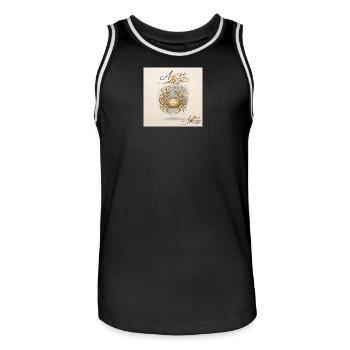 Golden Crayfish Zodiac - Men's Basketball Jersey - black/white - Front - AI Model Male 185 dark (185cm)