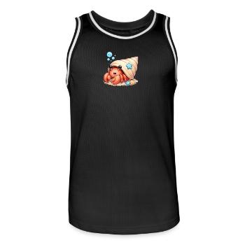 Krebs - Männer Basketball-Trikot - Schwarz/Weiß - Vorne - AI Model Male 185 dark (185cm)