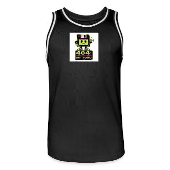 Retro 404 Motivation not found - Men's Basketball Jersey - black/white - Front - AI Model Male 185 dark (185cm)