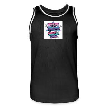Pause Retour en arrière Cassette Vibe - Maillot de basket Homme - noir/blanc - Devant - AI Model Male 185 dark (185cm)