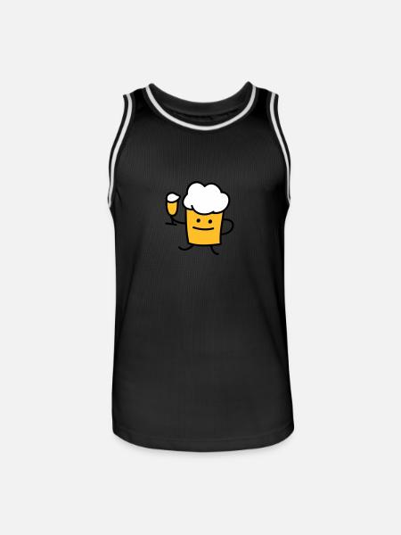 Beer with beer - Men's Basketball Jersey - black/white