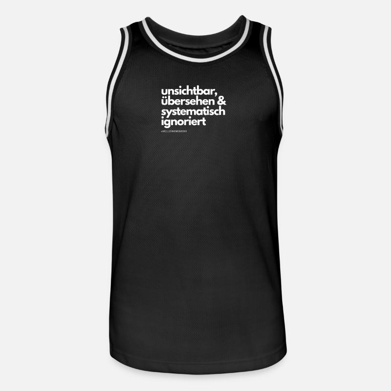ME/CFS systematically ignored white - Men's Basketball Jersey - black/white