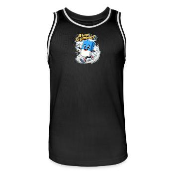 A fond la gomme ! - Maillot de basket Homme - noir/blanc - Devant - AI Model Male 185 dark (185cm)