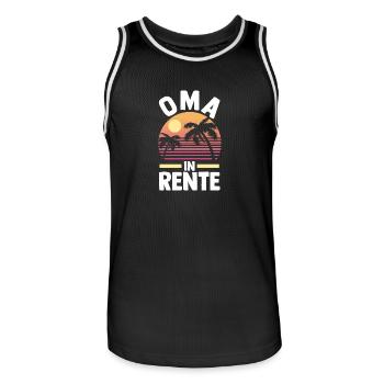 Pension de retraité Pension de retraite Grand-mère Mamie - Maillot de basket Homme - noir/blanc - Devant - AI Model Male 185 dark (185cm)
