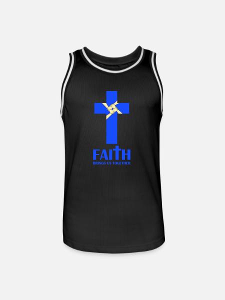 La foi nous rassemble - Maillot de basket Homme - noir/blanc