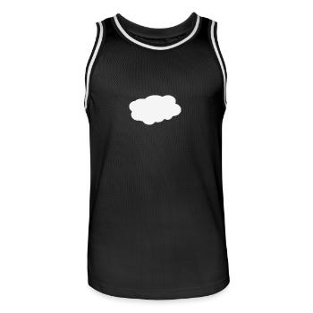 Cloud - Men's Basketball Jersey - black/white - Front - AI Model Male 185 dark (185cm)