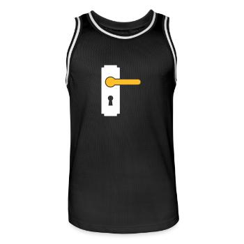 Poignée de porte - Maillot de basket Homme - noir/blanc - Devant - AI Model Male 185 dark (185cm)