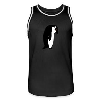 manchot - Maillot de basket Homme - noir/blanc - Devant - AI Model Male 185 dark (185cm)