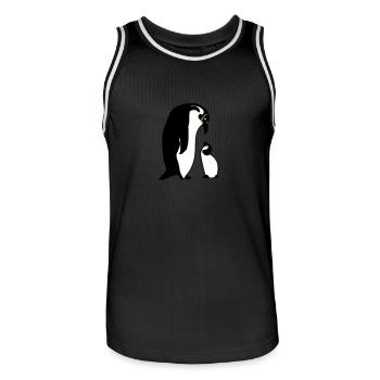 manchot - Maillot de basket Homme - noir/blanc - Devant - AI Model Male 185 dark (185cm)