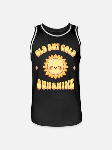 Old but Gold Sunshine Sonnenschein - Men's Basketball Jersey - black/white