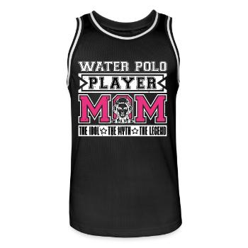 Water Polo Player Mom The Idol Loves Swimming - Männer Basketball-Trikot - Schwarz/Weiß - Vorne - AI Model Male 185 dark (185cm)