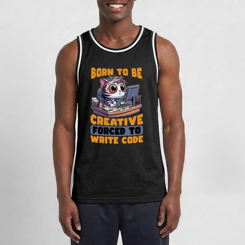 Coder Born To Be Creative Web Developer Coders Men's Basketball Jersey