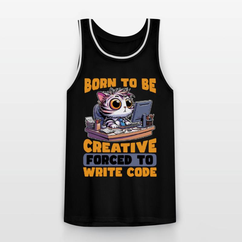 Coder Born To Be Creative Web Developer Coders Men's Basketball Jersey