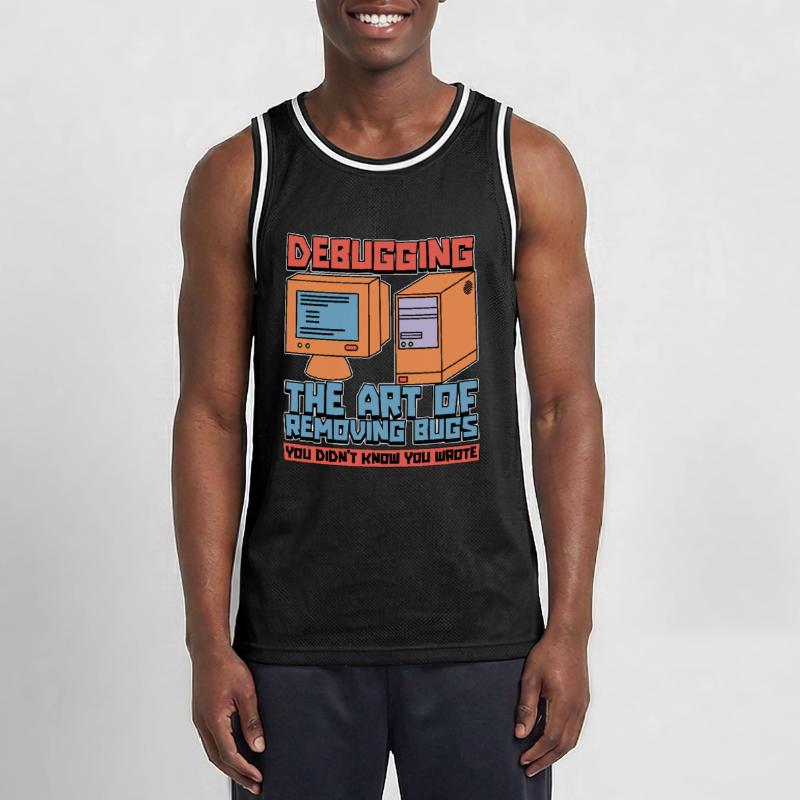 Coder Debugging The Art Of Removing Bugs Developer Männer Basketball-Trikot