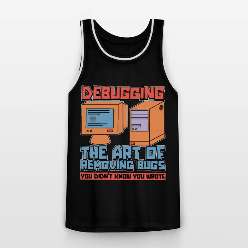 Coder Debugging The Art Of Removing Bugs Developer Männer Basketball-Trikot