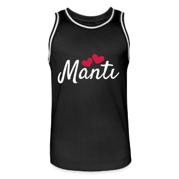 Manti Turkish food - Men's Basketball Jersey - black/white - Front - AI Model Male 185 dark (185cm)