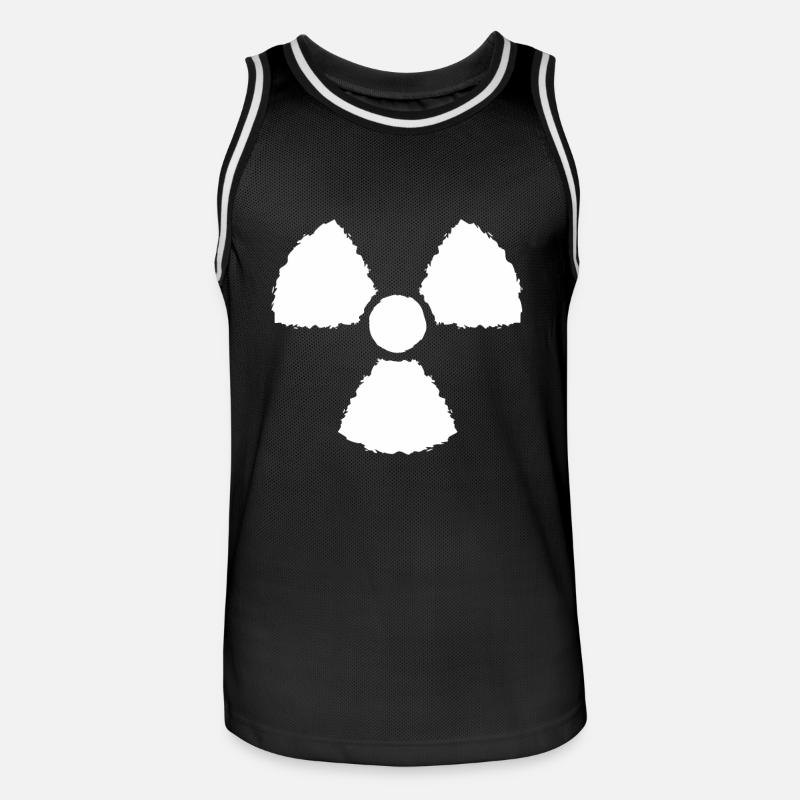 Nuklear Symbol Zeichen - Männer Basketball-Trikot - Schwarz/Weiß