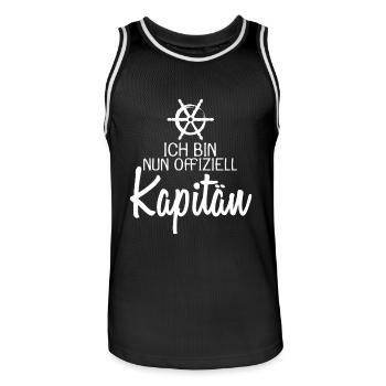 Führerschein Boot Kapitän Motorboot Geschenk 212 - Männer Basketball-Trikot - Schwarz/Weiß - Vorne - AI Model Male 185 dark (185cm)