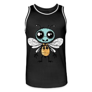Dragonfly Halloween Funny Zombie - Men's Basketball Jersey - black/white - Front - AI Model Male 185 dark (185cm)