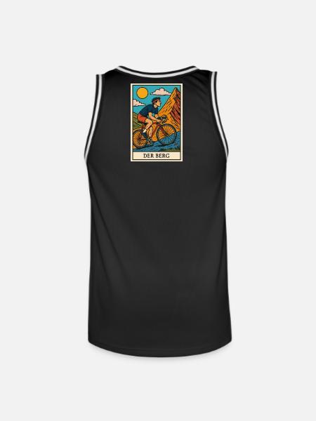 Radfahrer illustration - Männer Basketball-Trikot - Schwarz/Weiß