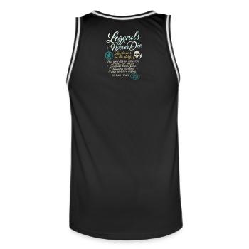Urban Legacy Saying Shirt - Men's Basketball Jersey - black/white - Back - AI Model Male 185 dark (185cm)