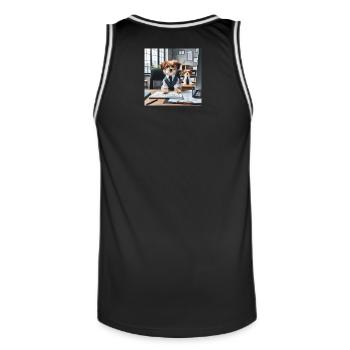 Professional Cosplay Dogs - Men's Basketball Jersey - black/white - Back - AI Model Male 185 dark (185cm)