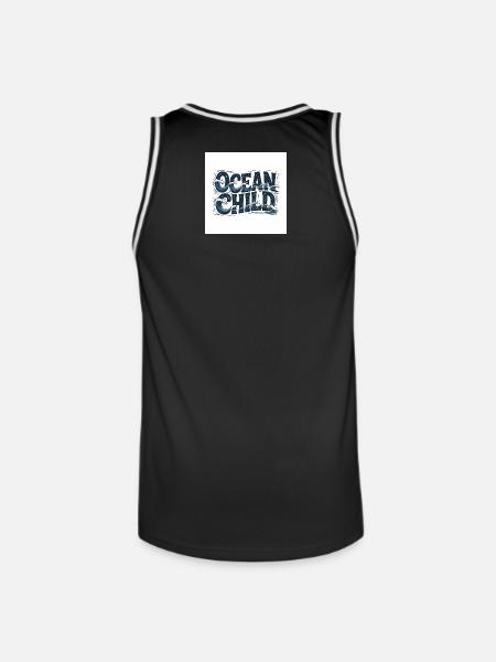 Ocean Child Wave Art - Men's Basketball Jersey - black/white