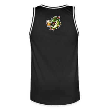 Petri Heil! - Funny Pike with Beer - Men's Basketball Jersey - black/white - Back - AI Model Male 185 dark (185cm)