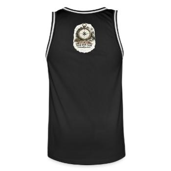 Stay On Your Own Path | Compass Design - Männer Basketball-Trikot - Schwarz/Weiß - Hinten - AI Model Male 185 dark (185cm)