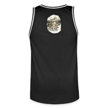 Find Your Trail | Hiking Design - Männer Basketball-Trikot - Schwarz/Weiß - Hinten - AI Model Male 185 dark (185cm)