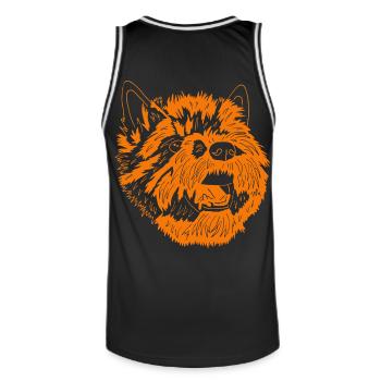 Cairn Terrier - Männer Basketball-Trikot - Schwarz/Weiß - Hinten - AI Model Male 185 dark (185cm)