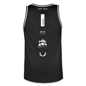 Le revers - Maillot de basket Homme - noir/blanc - Dos - AI Model Male 185 dark (185cm)