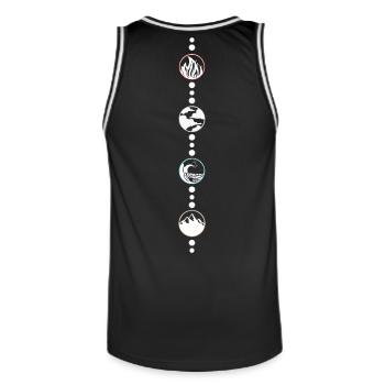 4 Produits - Maillot de basket Homme - noir/blanc - Dos - AI Model Male 185 dark (185cm)