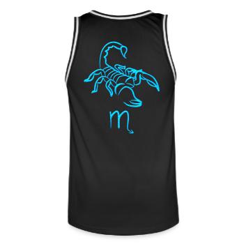 Scorpion - Men's Basketball Jersey - black/white - Back - AI Model Male 185 dark (185cm)