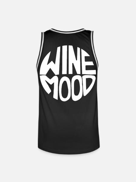 Wine Mood - Männer Basketball-Trikot - Schwarz/Weiß
