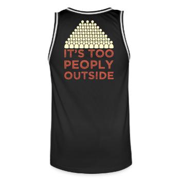 Introvert - Men's Basketball Jersey - black/white - Back - AI Model Male 185 dark (185cm)