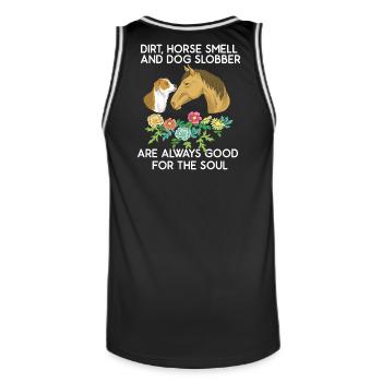 Cadeau d'amant de chien de cheval de chien - Maillot de basket Homme - noir/blanc - Dos - AI Model Male 185 dark (185cm)