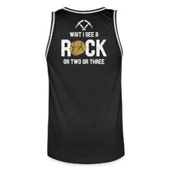 Géologie Pierre de Géologie Cadeau - Maillot de basket Homme - noir/blanc - Dos - AI Model Male 185 dark (185cm)