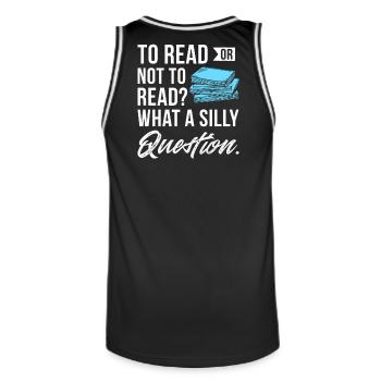 Bücher - Männer Basketball-Trikot - Schwarz/Weiß - Hinten - AI Model Male 185 dark (185cm)