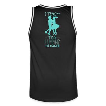 professeur de danse - Maillot de basket Homme - noir/blanc - Dos - AI Model Male 185 dark (185cm)