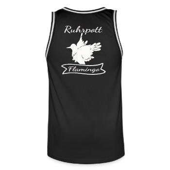 Ruhrpott Flamingo - Männer Basketball-Trikot - Schwarz/Weiß - Hinten - AI Model Male 185 dark (185cm)