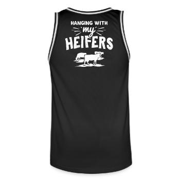 Cadeau de vaches fermières - Maillot de basket Homme - noir/blanc - Dos - AI Model Male 185 dark (185cm)
