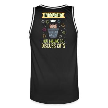 introvert - Men's Basketball Jersey - black/white - Back - AI Model Male 185 dark (185cm)