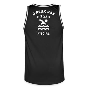 Design Piscine Humoristique Homme - Maillot de basket Homme - noir/blanc - Dos - AI Model Male 185 dark (185cm)