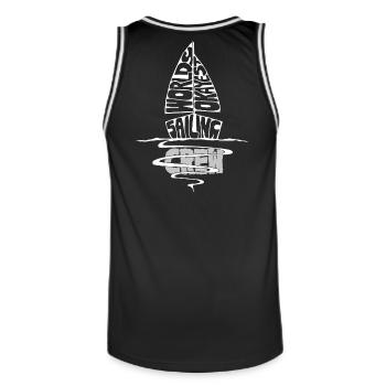 worlds okayest sailingcrew - Segeln lustig - Männer Basketball-Trikot - Schwarz/Weiß - Hinten - AI Model Male 185 dark (185cm)
