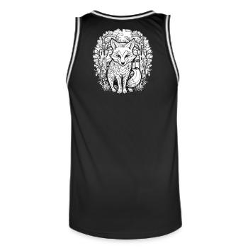 Waldliebe Fuchs Illustration - Männer Basketball-Trikot - Schwarz/Weiß - Hinten - AI Model Male 185 dark (185cm)