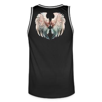 Pastel Wings Sweet Flight - Men's Basketball Jersey - black/white - Back - AI Model Male 185 dark (185cm)