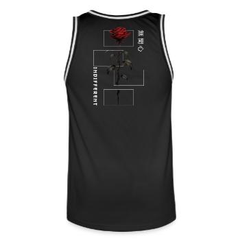 Indifferent Rose Japanische Schrift Edgy Aesthetic - Männer Basketball-Trikot - Schwarz/Weiß - Hinten - AI Model Male 185 dark (185cm)